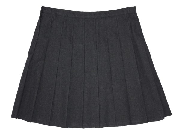 Grey Stitch-Down skirt rear view