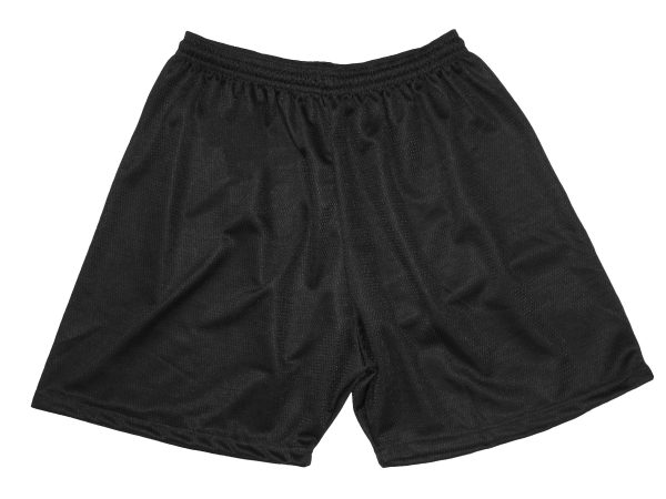 Black PE Shorts front view